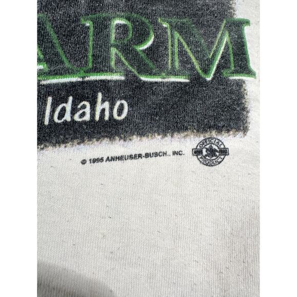 1995 Vintage Budweiser Idaho Elk Mountain Farm Single Stitch Vtg XL Tee Shirt - Picture 6 of 8